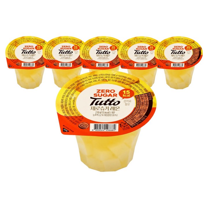 뚜또 푸딩 제로슈거 레몬, 210g, 6개