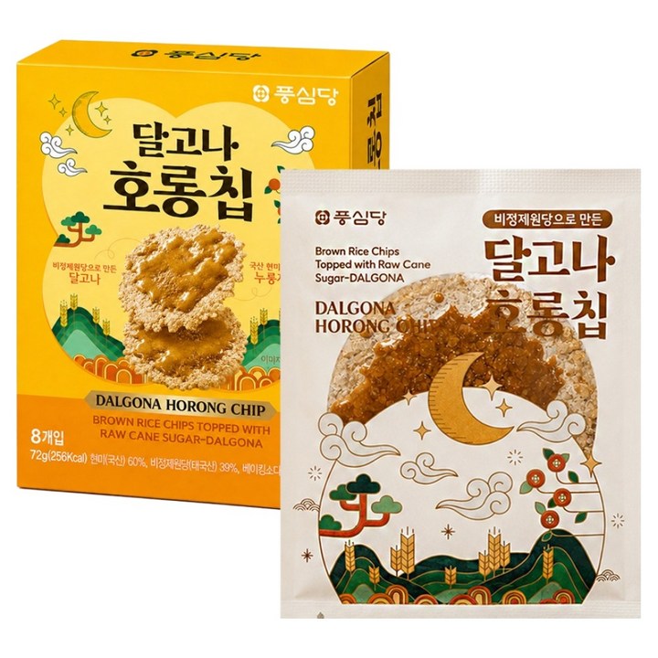풍심당 달고나 호롱칩, 72g, 1개