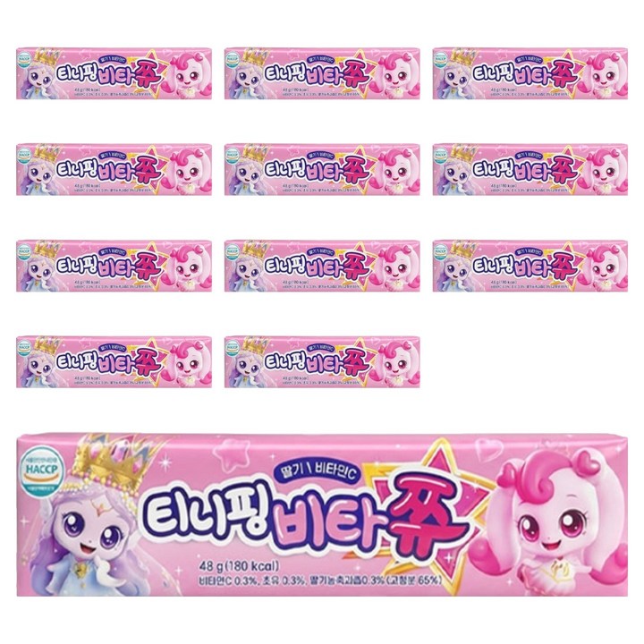 리더스인팜 캐치티니핑 비타쮸 딸기, 48g, 12개