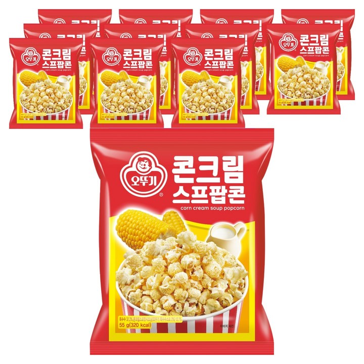 오뚜기 콘크림 스프팝콘, 55g, 12개