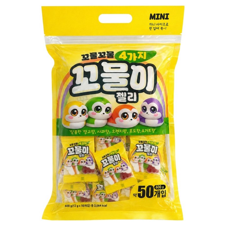 꼬물이 젤리 50p, 600g, 1개