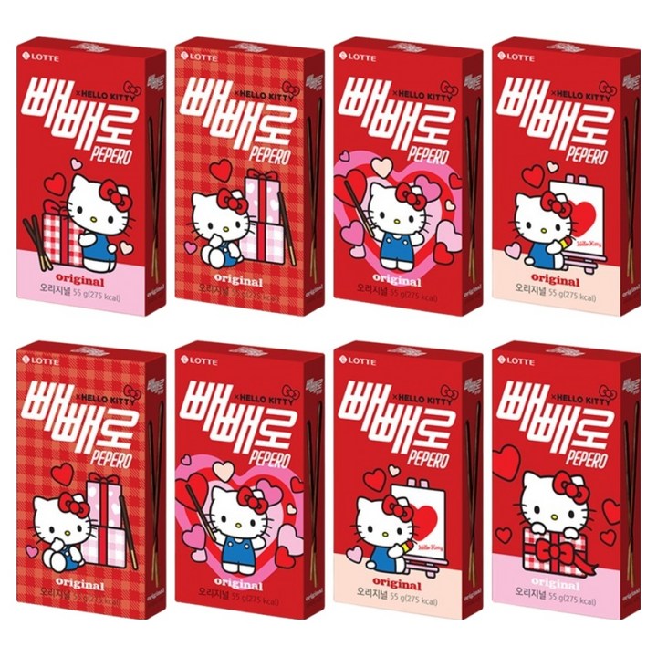 빼빼로 2026 오리지널 헬로 키티, 55g, 8개