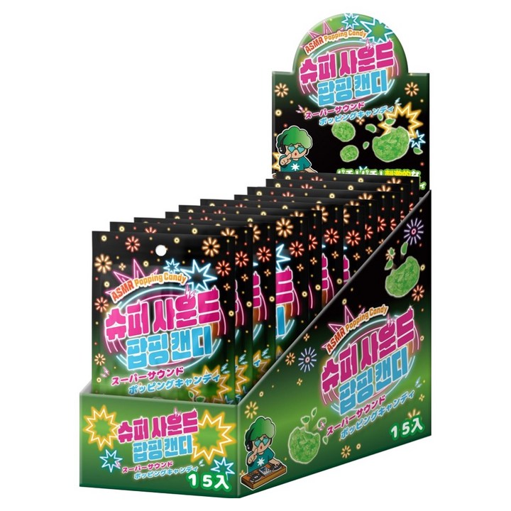 슈퍼사운드 팝핑캔디 멜론향, 10g, 15개