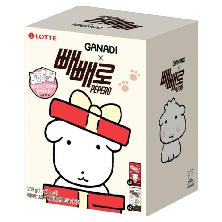 빼빼로 가나디 막대과자 5p 세트 239g, 1세트