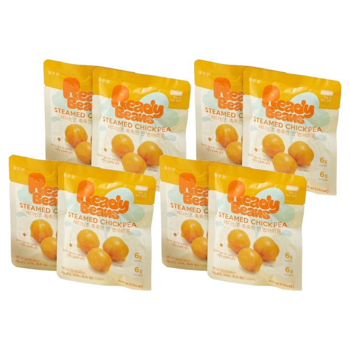 채우닭 레디빈즈 촉촉한 찐병아리콩, 50g, 8개