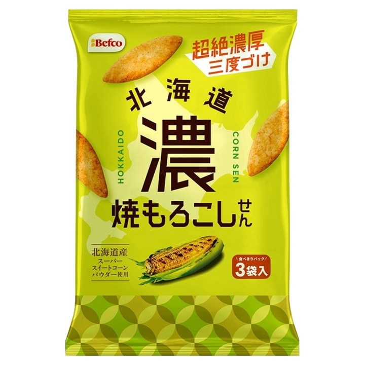 베프코 홋카이도 군옥수수맛 센베, 51g, 1개