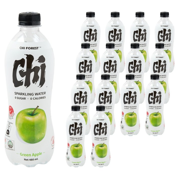 치포레스트 제로슈거 스파클링 사과, 15개, 480ml