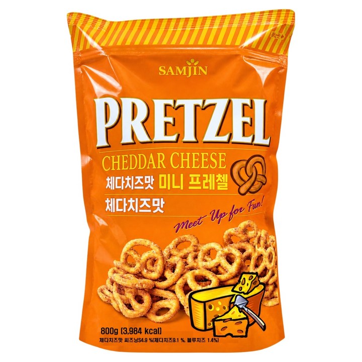 삼진 미니프레첼 체다치즈맛, 800g, 1개
