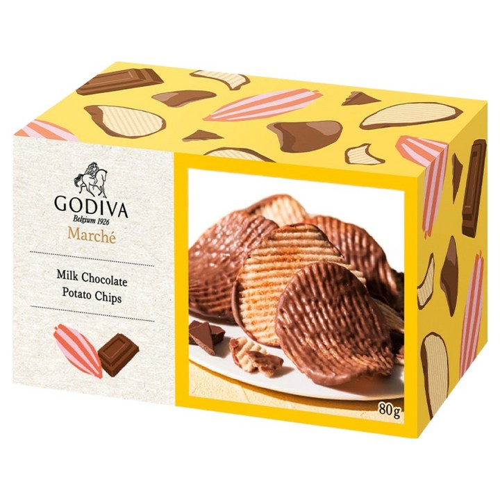 고디바 밀크초콜릿 포테이토칩, 80g, 1개