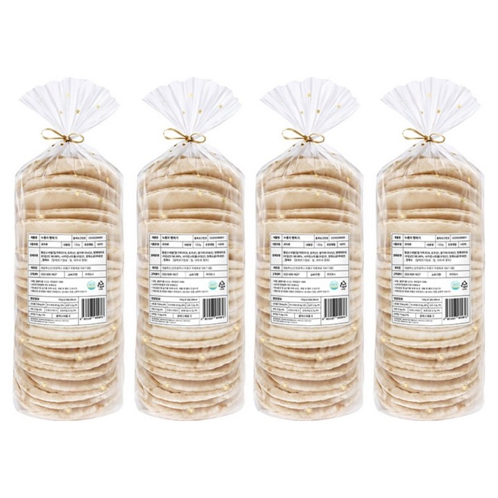 대삼민속식품 바삭한 누룽지뻥튀기, 120g, 4개