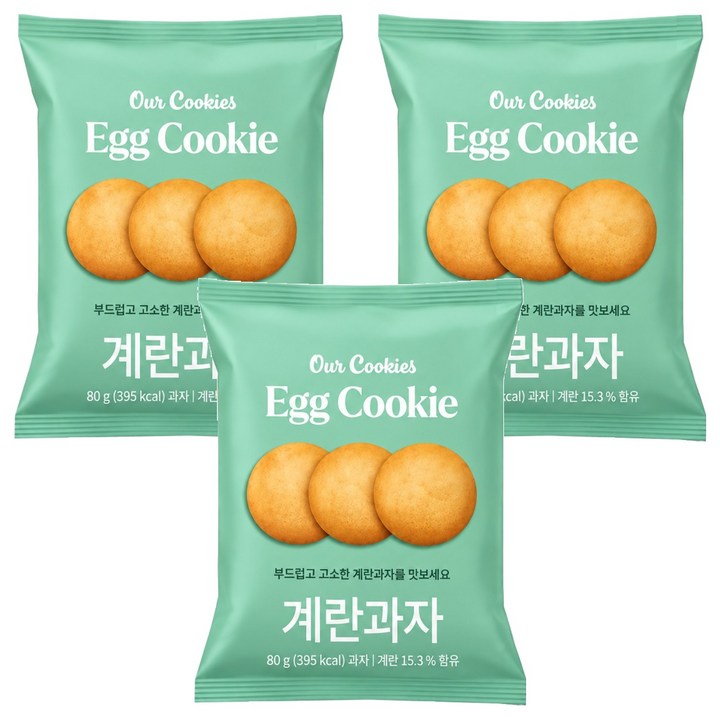 신흥 추억의 계란과자, 80g, 3개