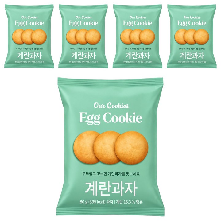 신흥 추억의 계란과자, 80g, 5개