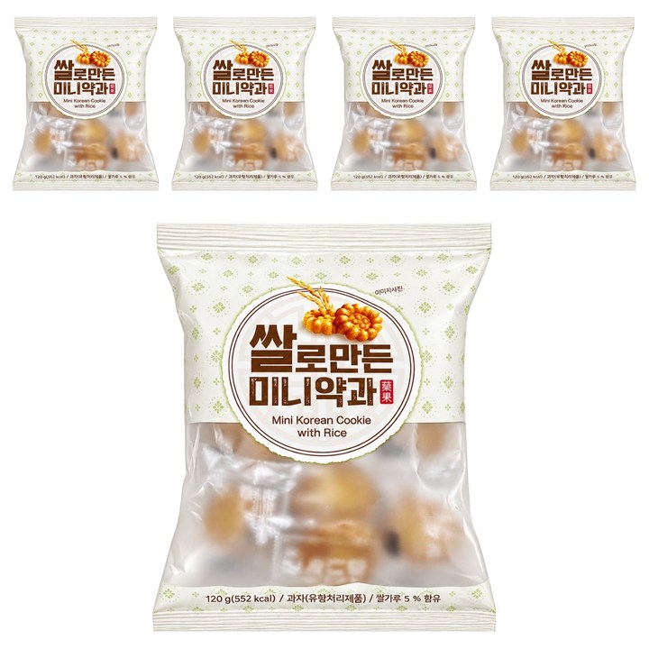 쌀로 만든 미니 약과, 150g, 5개