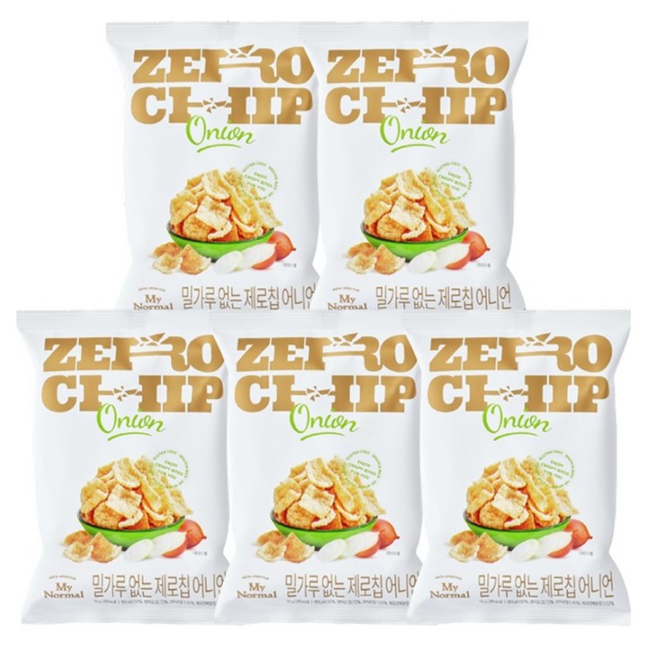 마이노멀 밀가루 없는 제로칩 어니언, 55g, 5개