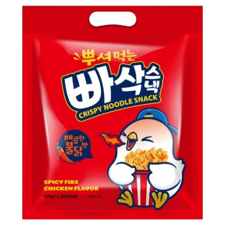 뿌셔먹는 빠삭스낵 매콤한 불닭맛, 264g, 1개