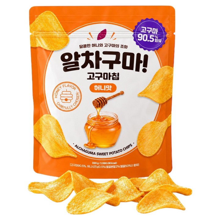알차구마 고구마칩 허니맛, 320g, 1개