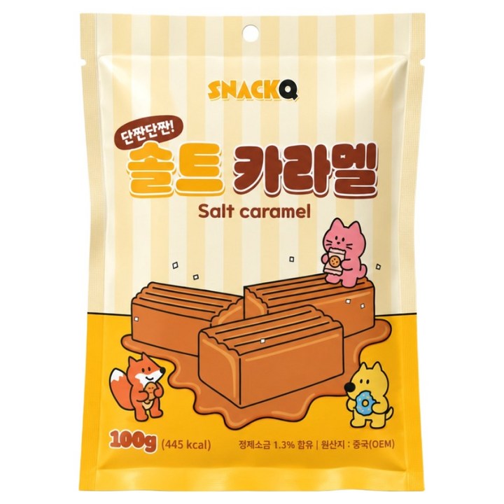 스낵큐 소금 카라멜, 100g, 1개
