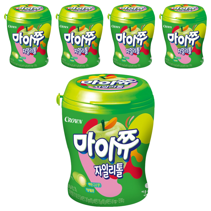 크라운 마이쮸 용기 사과, 110g, 5개