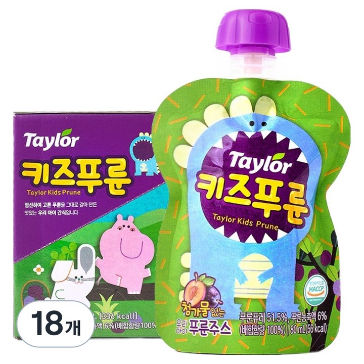 테일러 키즈푸룬, 80ml, 18개