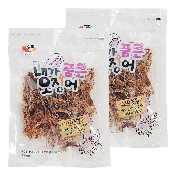 정화식품 내가 품은 오징어, 140g, 2개