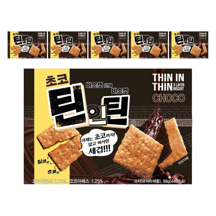 하늘처럼 초코 틴인틴 비스켓, 89g, 6개