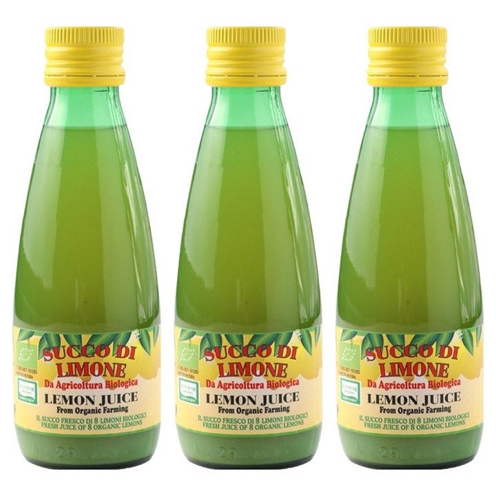유로푸드 유기농 레몬주스, 250ml, 3개