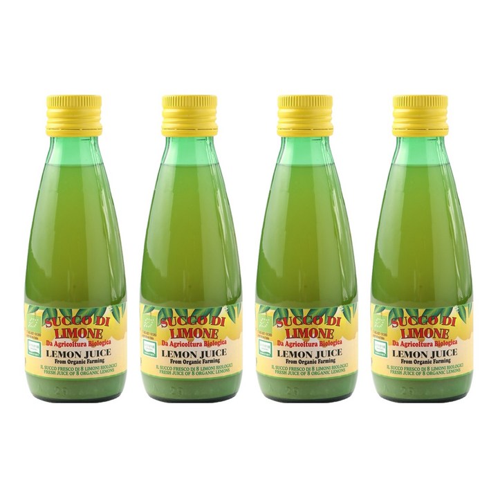 유로푸드 유기농 레몬주스, 250ml, 4개