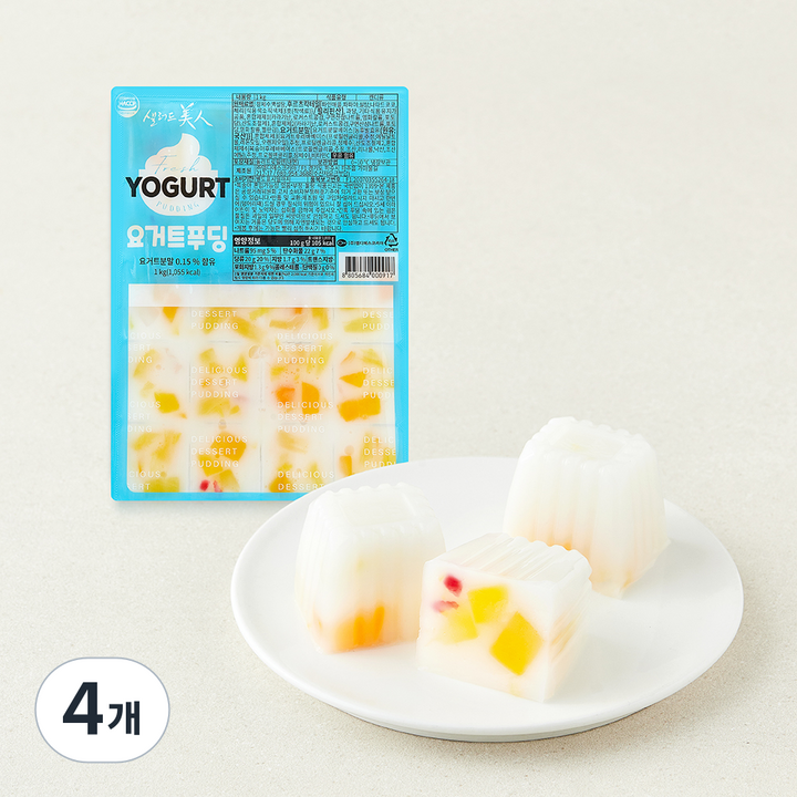 샐러드미인 요거트 푸딩, 1kg, 4개, 1개입