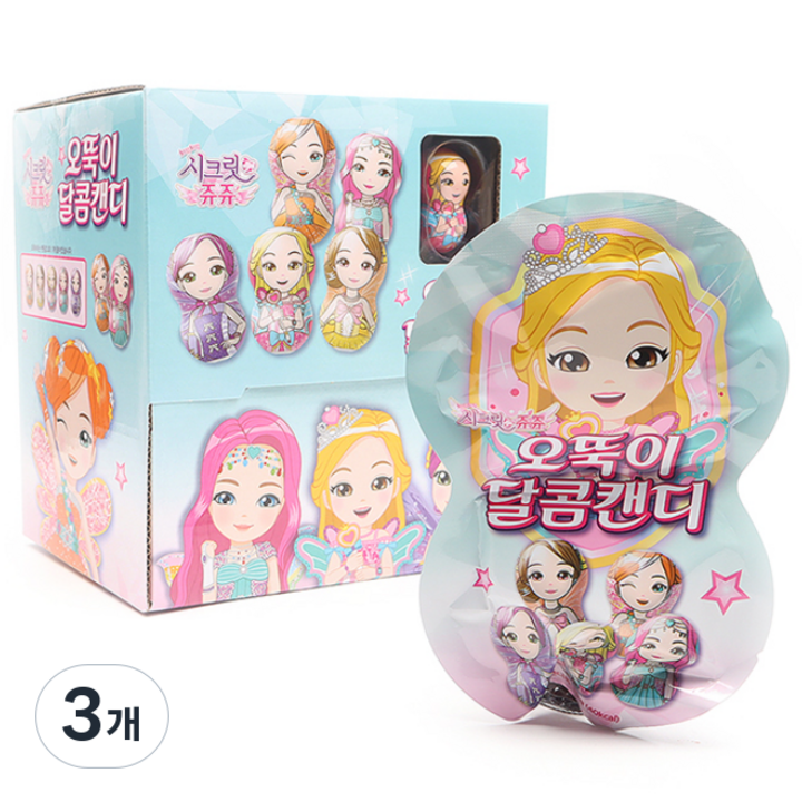 시크릿쥬쥬 오뚝이 달콤캔디 랜덤발송 20p, 200g, 3개