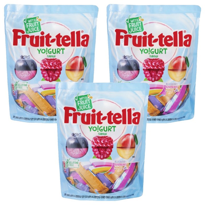 후르트텔라 츄잉캔디 요구르트향, 358g, 3개