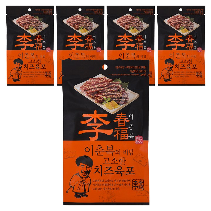 이춘복육포 비법 고소한 치즈육포, 30g, 5개