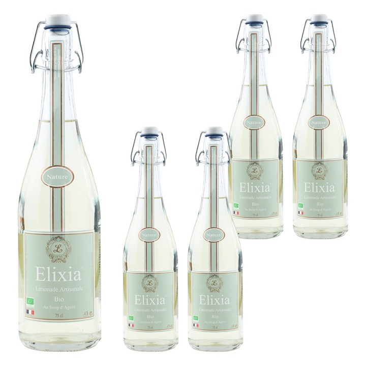 엘릭시아 유기농 레몬 탄산음료, 750ml, 5개