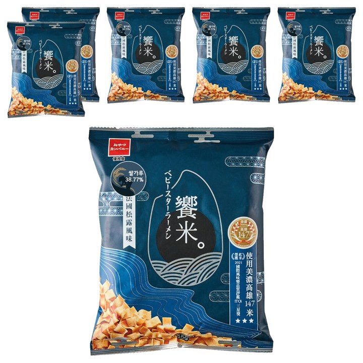 베이비스타 쌀 라면과자 트러플향, 55g, 6개