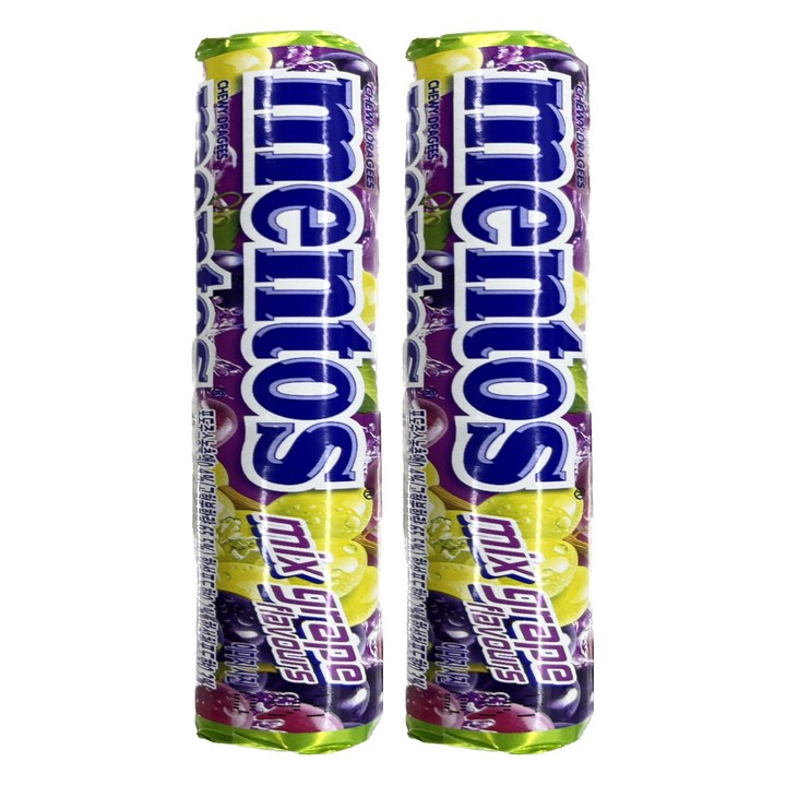 멘토스 믹스 그레이프향, 37.5g, 2개