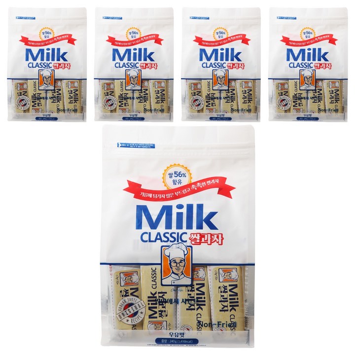 밀크클래식 쌀과자 우유맛, 240g, 5개