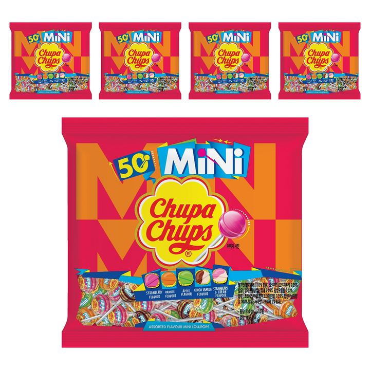 츄파춥스 미니 막대사탕 랜덤 발송, 300g, 5개