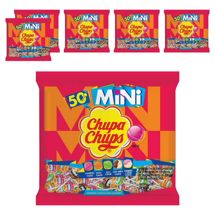 츄파춥스 미니 막대사탕 랜덤 발송, 300g, 6개