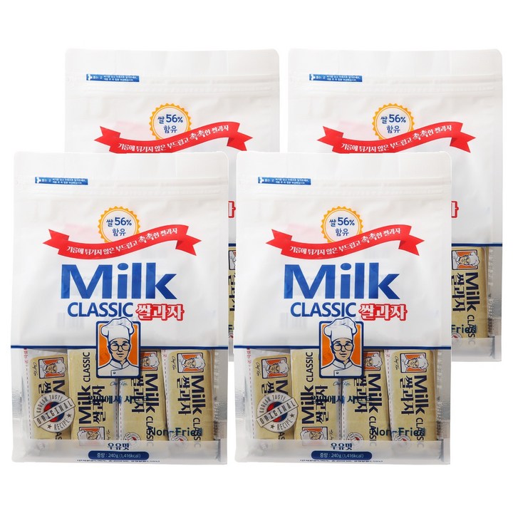 밀크클래식 쌀과자 우유맛, 240g, 4개