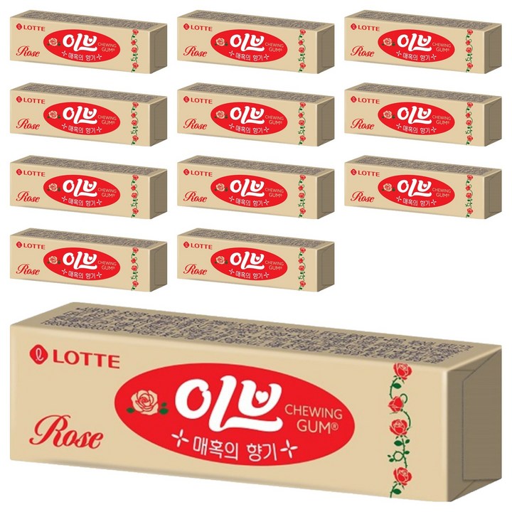 롯데웰푸드 이브 로즈 츄잉껌, 26g, 12개