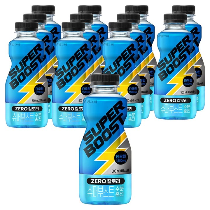 빙그레 슈퍼부스트 수분충전 에너지음료, 500ml, 12개