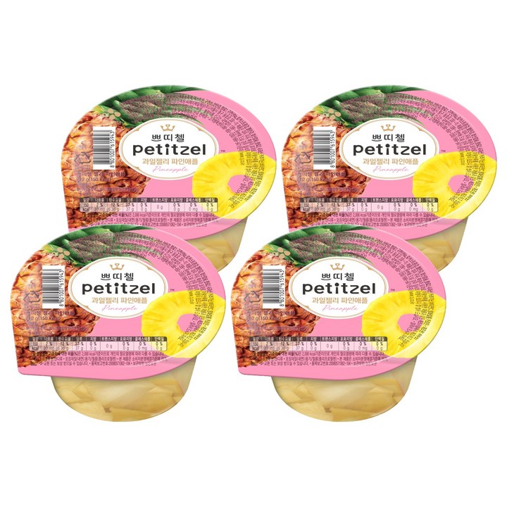 쁘띠첼 과일젤리 파인애플, 210g, 4개