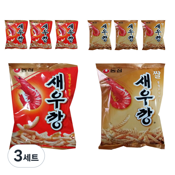 농심 새우깡 90g x 4p + 쌀 새우깡 80g x 4p, 3세트