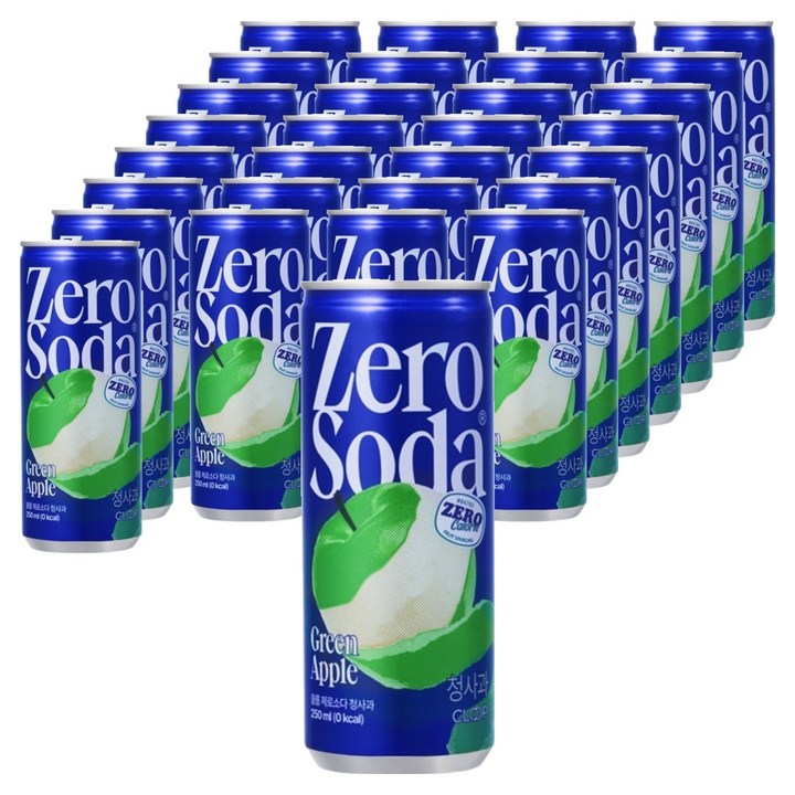 클룹 제로소다 청사과, 250ml, 30개