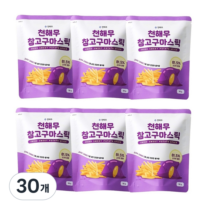 천해무 참 고구마 스틱, 50g, 30개