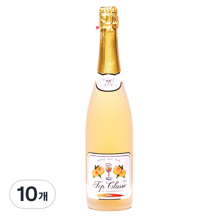 하이세븐 피치 탄산음료, 750ml, 10개