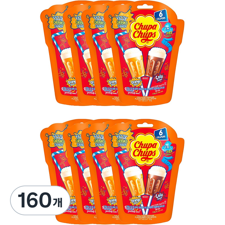 츄파춥스 피즈캔디, 90g, 160개
