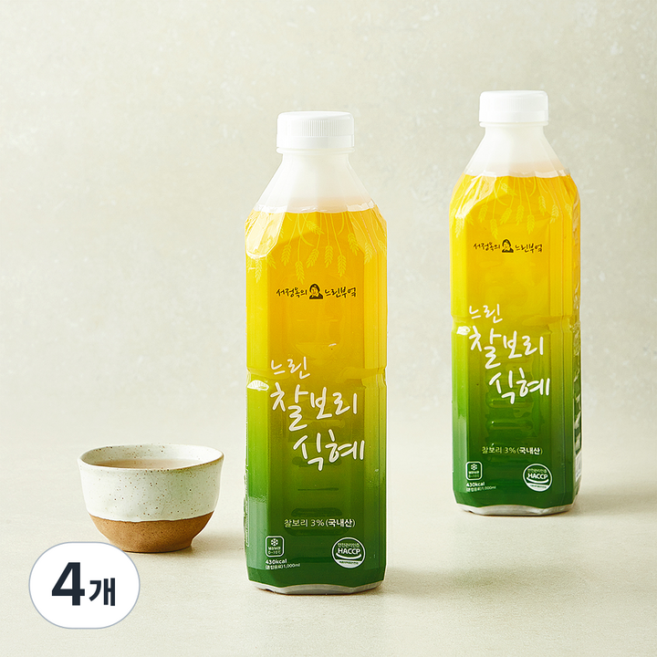 서정쿠킹 느린 찰보리 식혜, 4개, 1L