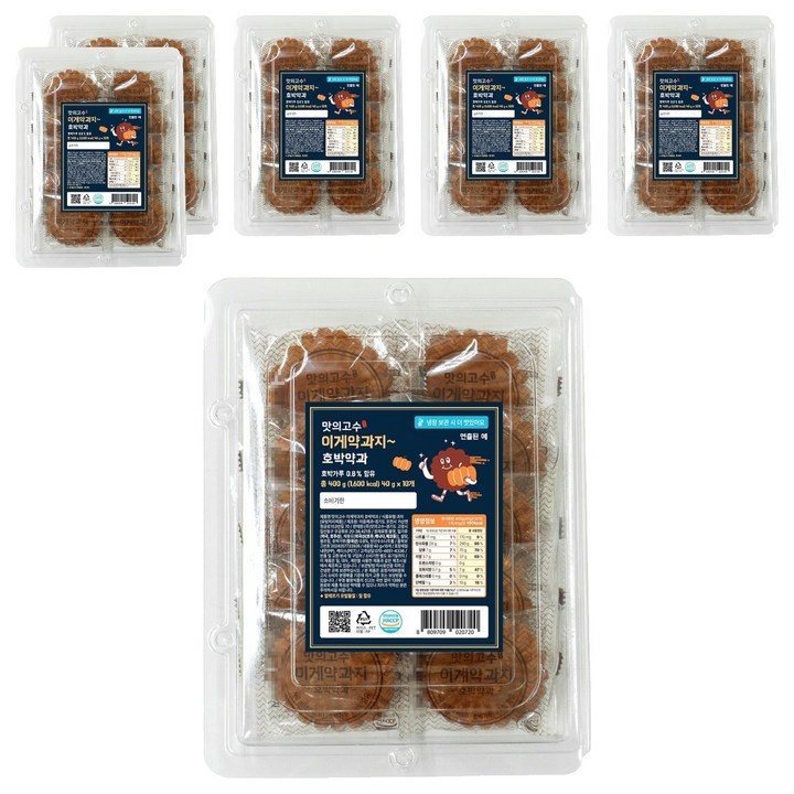 맛의고수 이게약과지 호박약과 10p, 400g, 6개