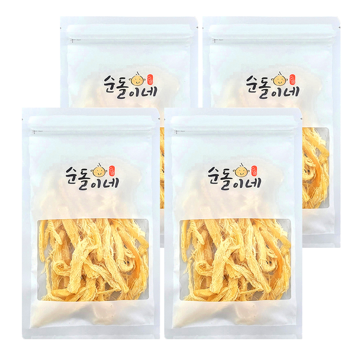 순돌이네 땅콩버터 오징어채, 100g, 4개