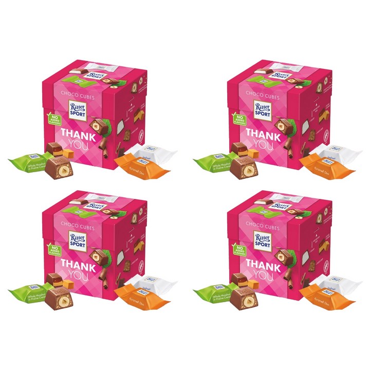 리터스포트 초코큐브 땡큐, 176g, 4개